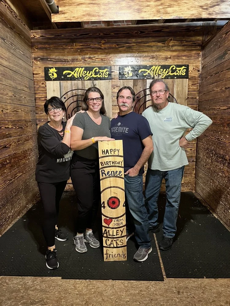 Alley Cats Axe Throwing Company logo