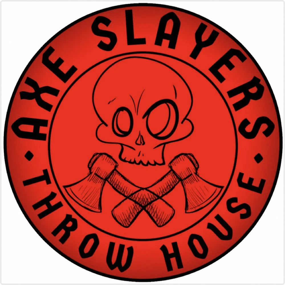 AXE SLAYERS THROW HOUSE logo